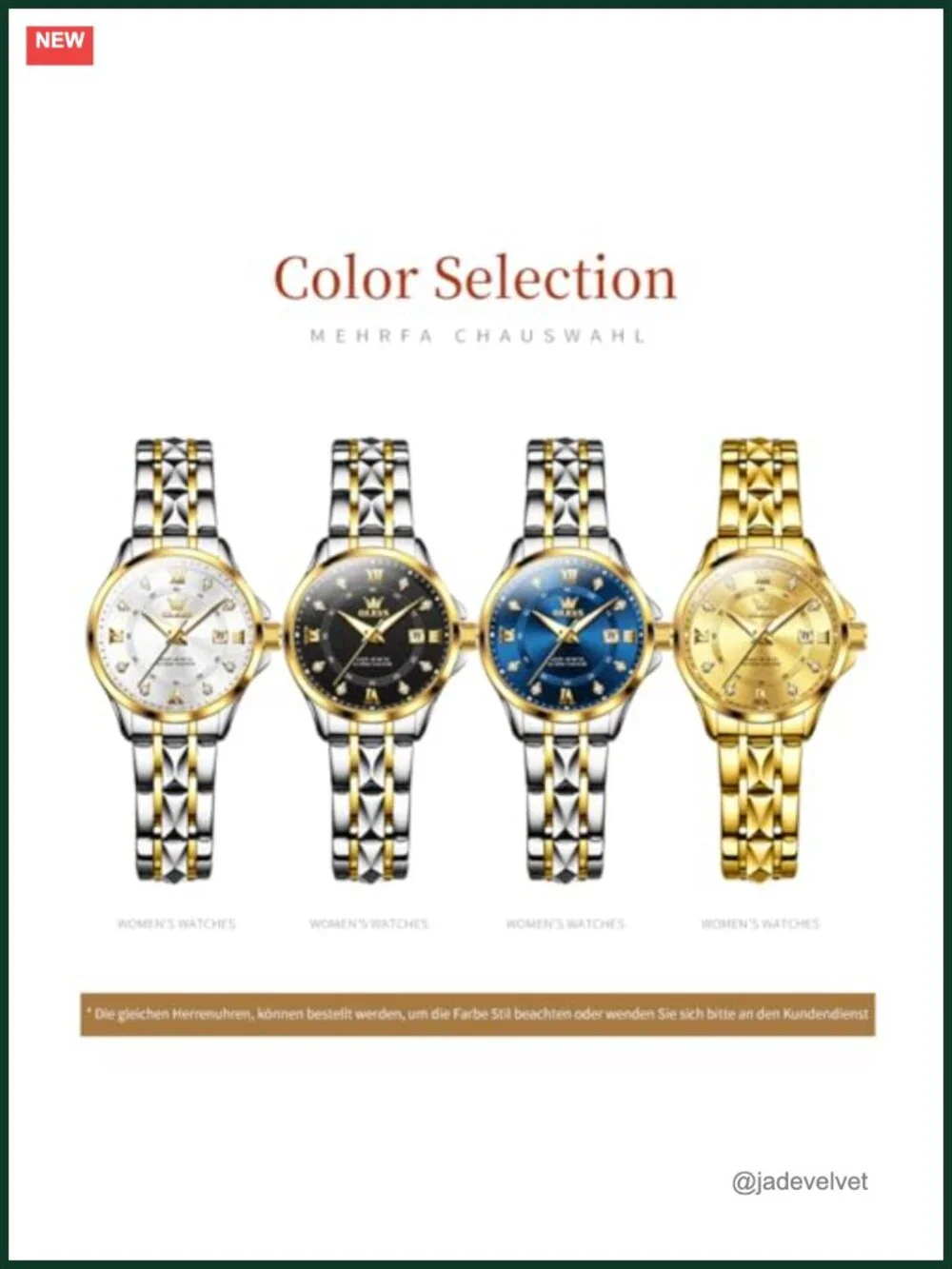 Luxury Stainless Steel Women's Wrist Watch Analog Quartz Date Waterproof